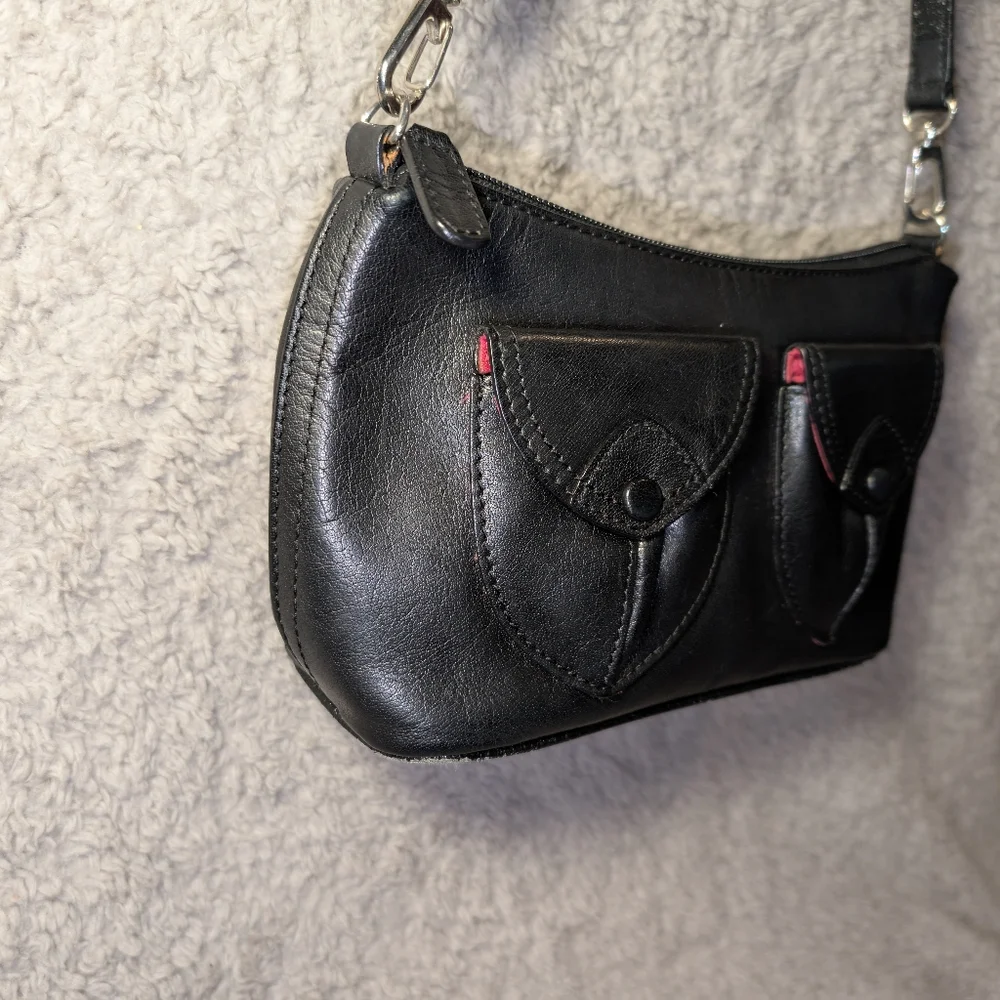 🦄M. London🦄 Adorable Y2K Vintage Genuine Leather Shoulder Bag - Picture 13 of 16